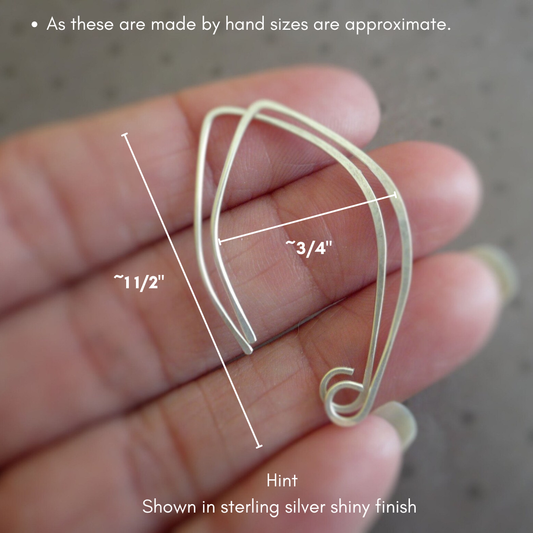 Hint 14kt Goldfill Earwires - Handmade. Handforged. Yellow or Rose Goldfill