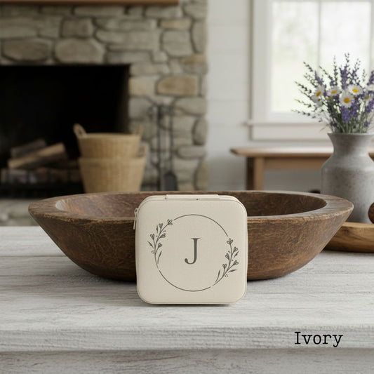 Custom Monogrammed Jewelry Travel Case