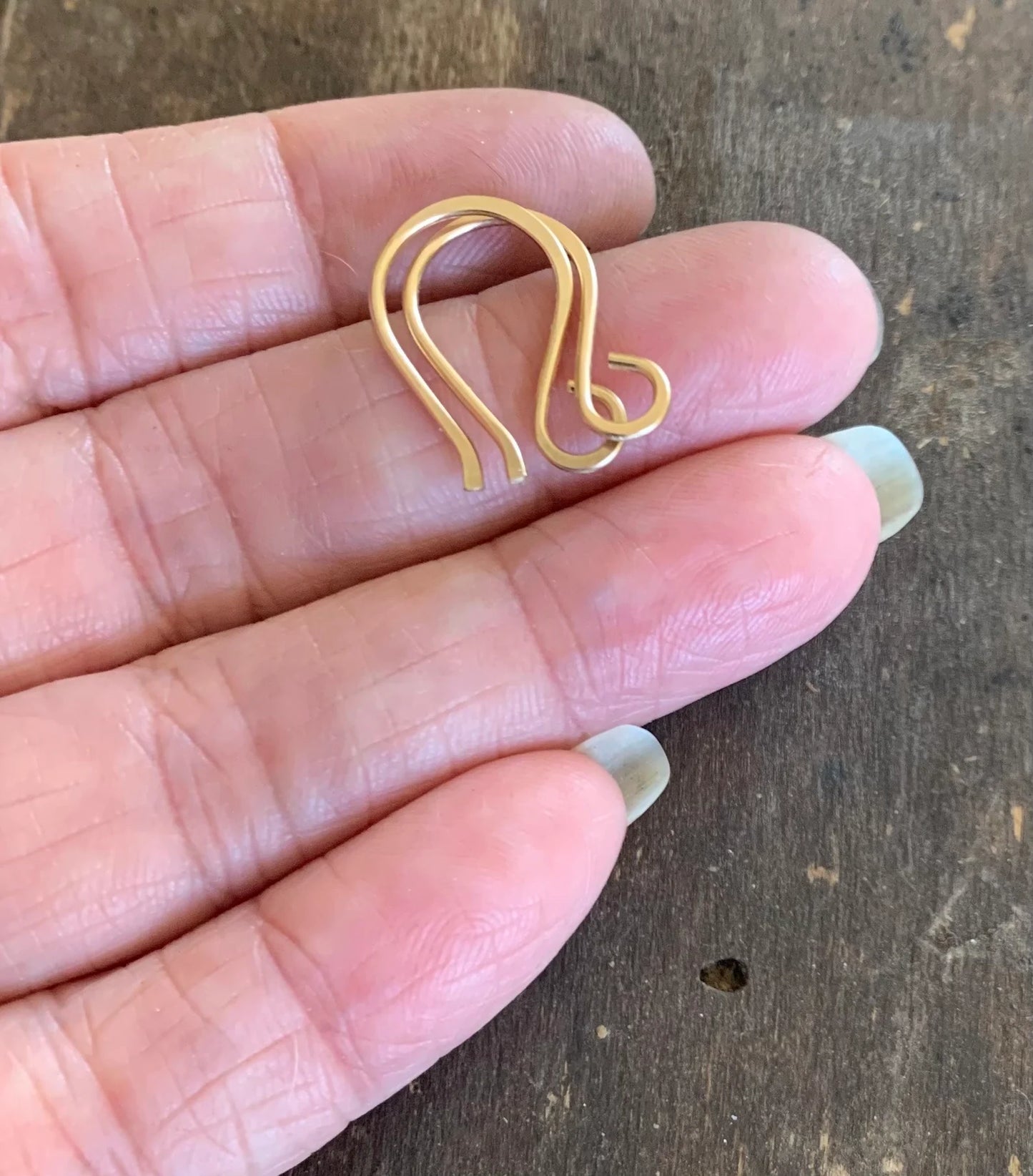 Heavy 18 gauge Twinkle 14kt Goldfill Earwires - Handmade. Handforged