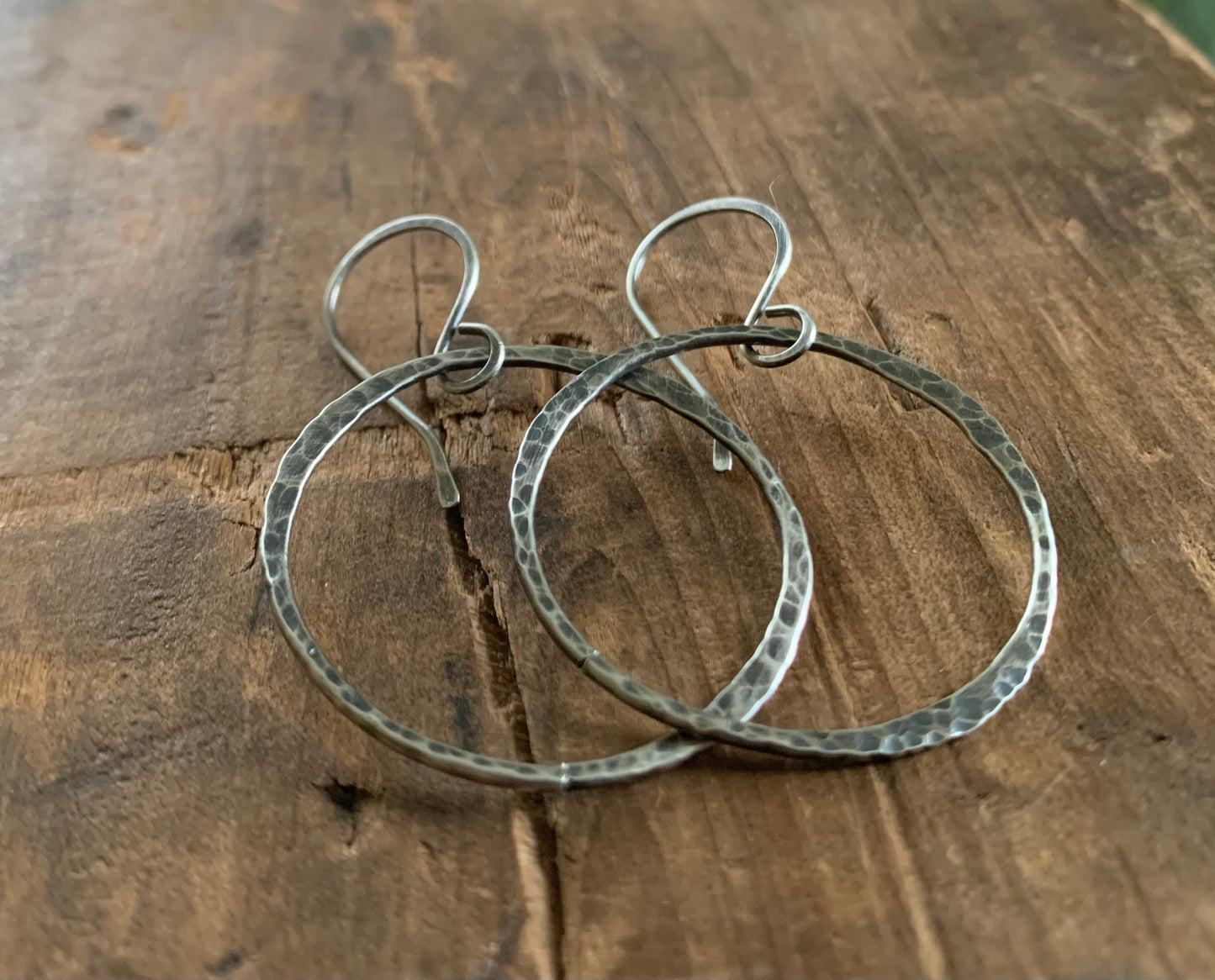 Mangly Lagom Earrings - Handmade. Sterling silver dangle earrings. Choice of 3 sizes & 4 finishes.