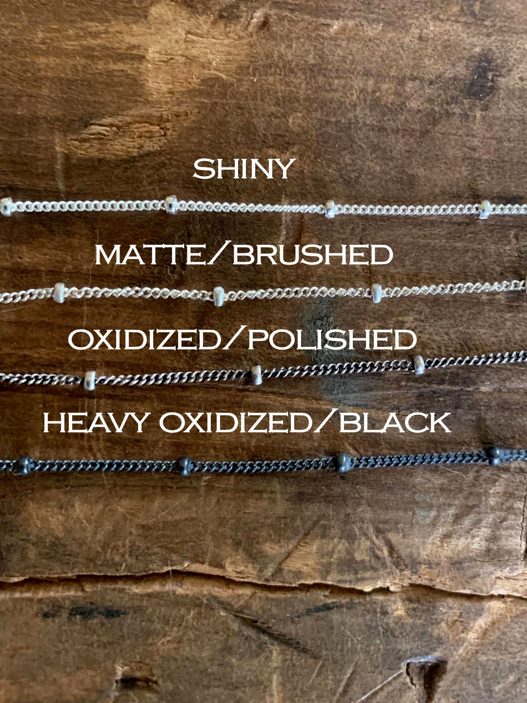 Necklace Design Your Own Series - Oxidized Sterling Silver Satellite Chain