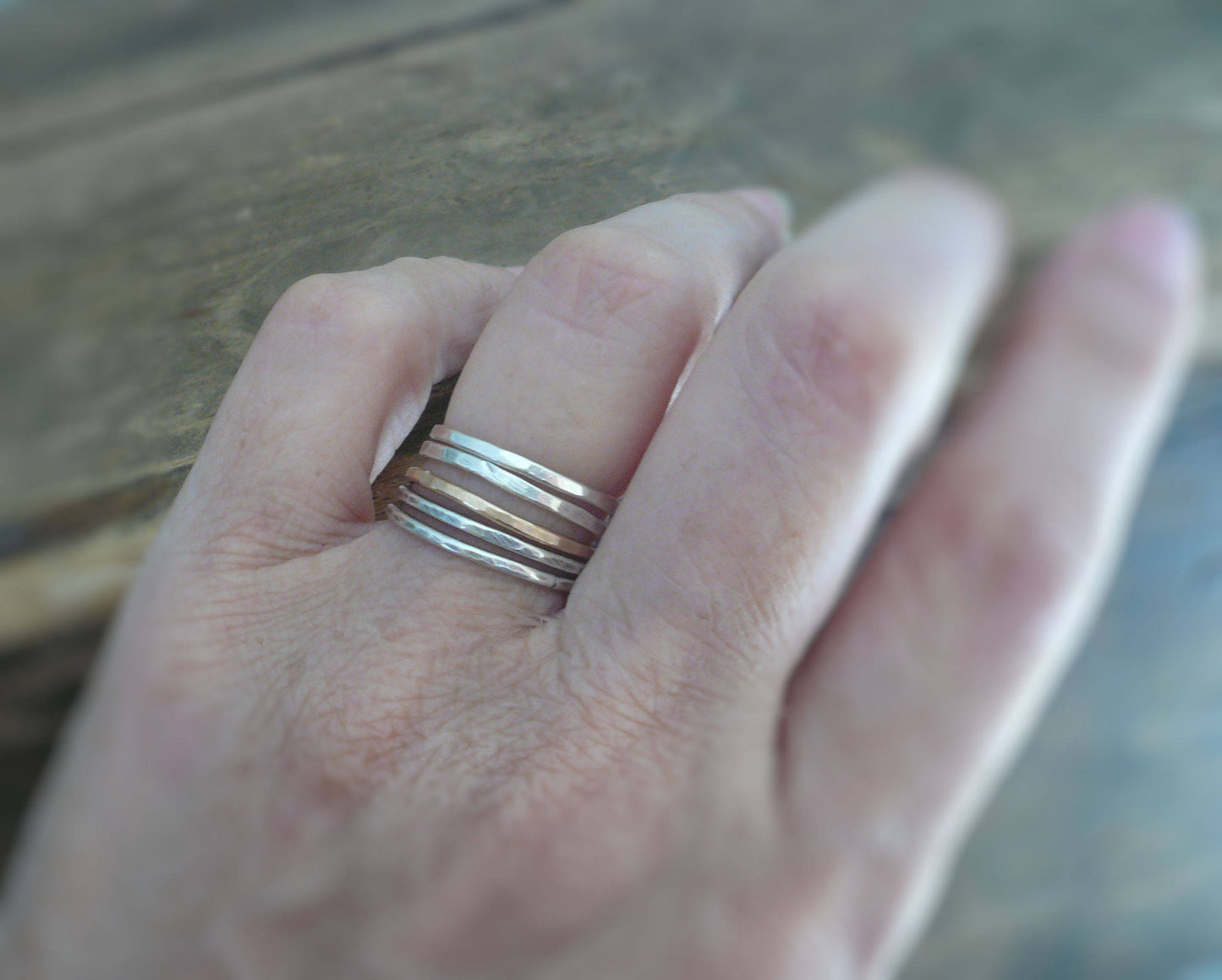 Every Day Ring - 14kt Goldfill Stacking Ring. Handmade. Hand forged.