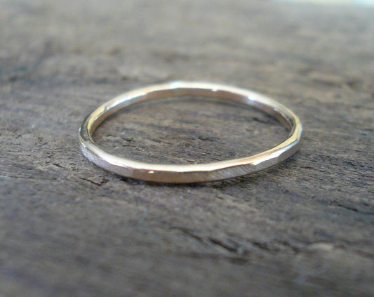 Every Day Ring - 14kt Goldfill Stacking Ring. Handmade. Hand forged.