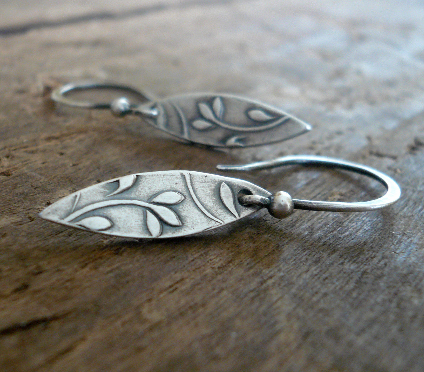 Posy Earrings - Oxidized fine & sterling silver. Handmade by jNicDesigns