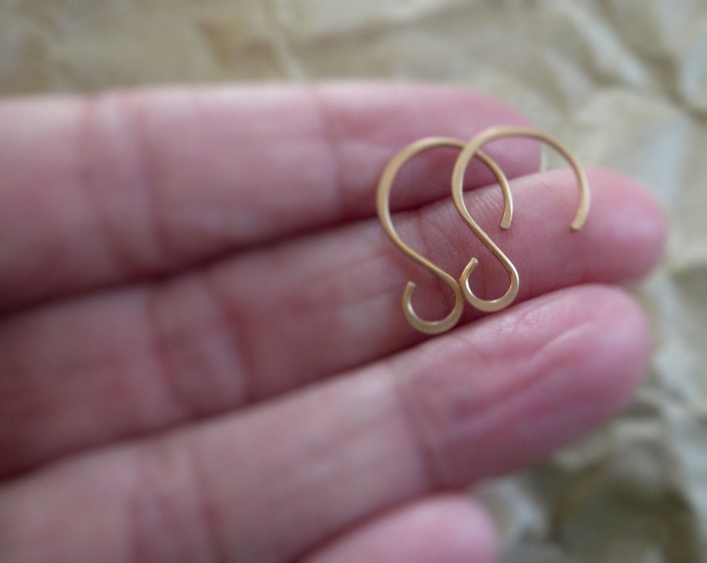 Solitude 14kt Rose Goldfill Earwires - Handmade. Handforged