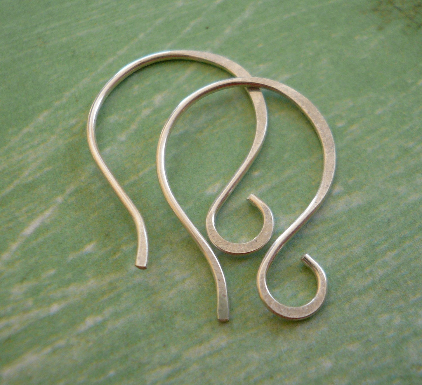 Large Twinkle Sterling Silver Earwires - Handmade. Handforged