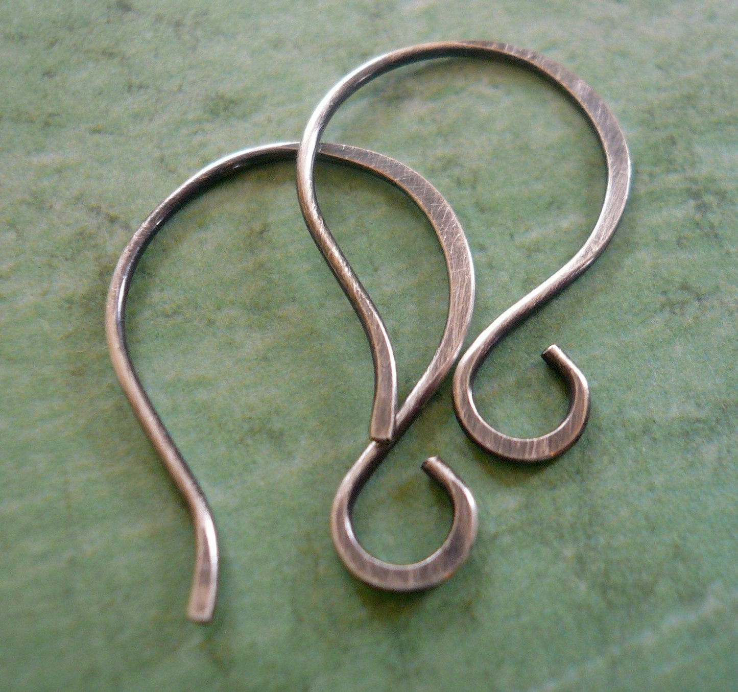 12 pairs of my Large Twinkle Sterling Silver Earwires - Handmade. Handforged. Oxidized and polished