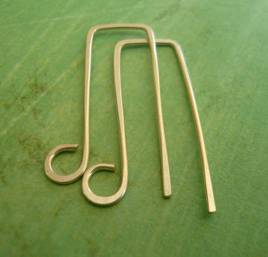 Millstone Sterling Silver Earwires - Handmade. Handforged. Shiny Finish.