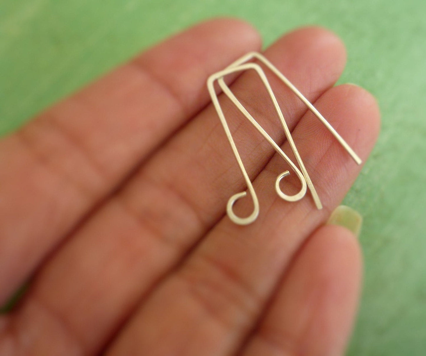 Millstone Copper Earwires - Handmade. Handforged
