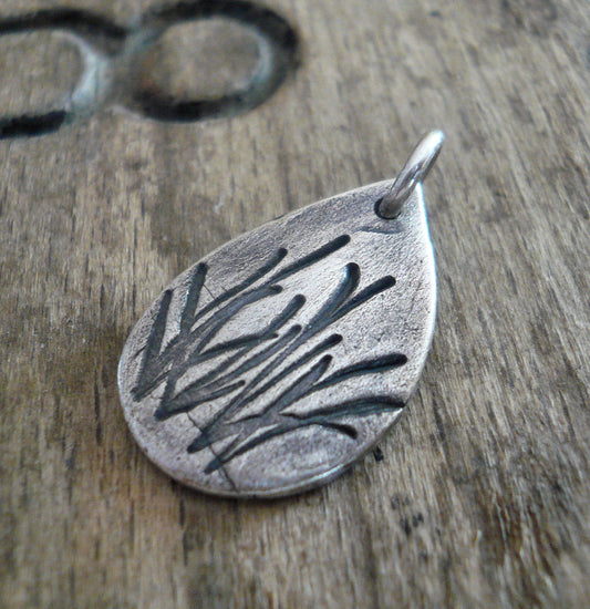 Summer Fields Pendant - Handmade. Oxidized fine and sterling silver. Summer Fields Collection. Design Your Own Series