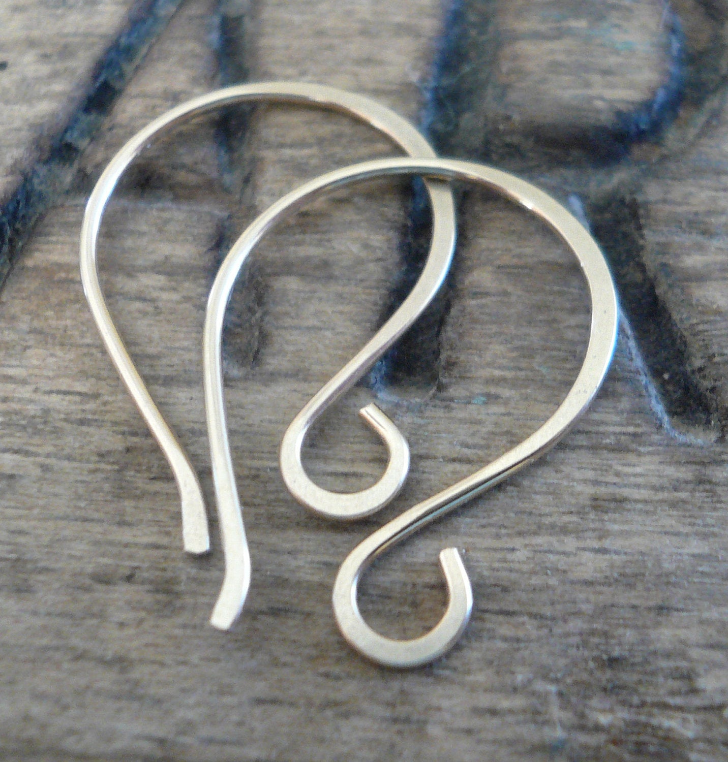 12 Pairs of my Large Twinkle 14kt Goldfill Earwires - Handmade. Handforged