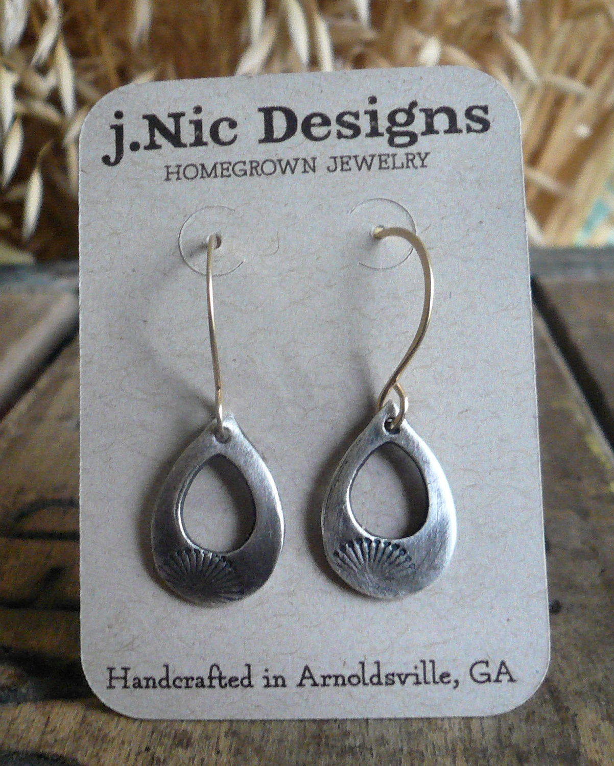 Daybreak Earrings - Handmade. Mixed Metal. 14kt Goldfill & Oxidized fine recycled silver