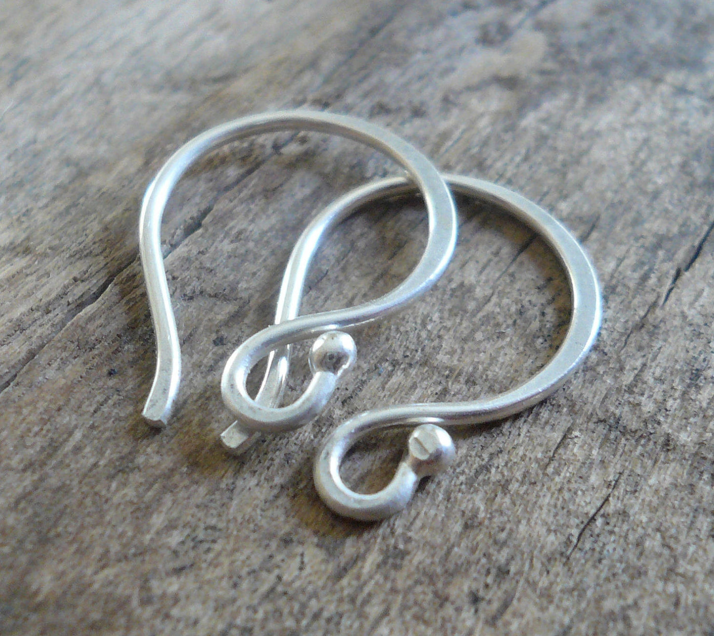 Ball End Twinkle Fine Silver Earwires - Handmade. Handforged