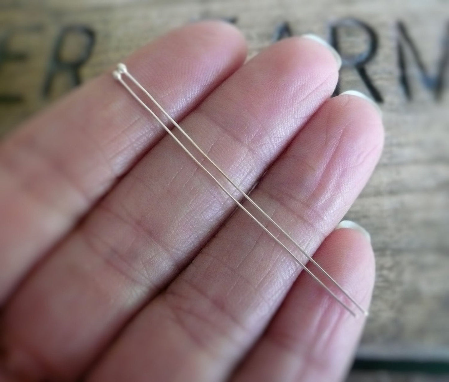 10 3" Fine Silver 24 GAUGE Handmade Ball Headpins - 3 inches. Heavily Oxidized