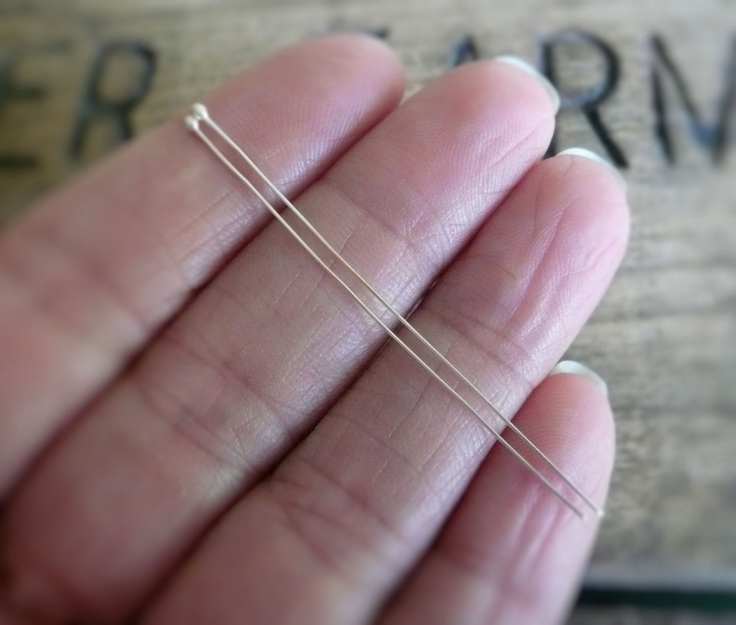 10 2" Fine Silver 26 GAUGE Handmade Ball Headpins - 2 inches. Oxidized and polished