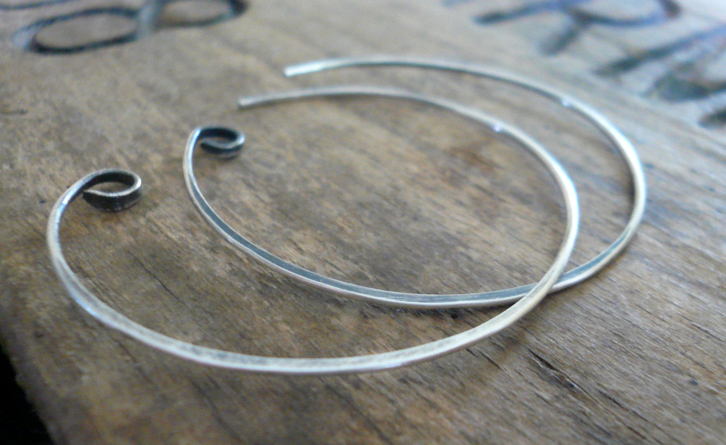 12 pairs of my Shoals Sterling Silver Earwires - Handmade. Handforged. Oxidized & polished