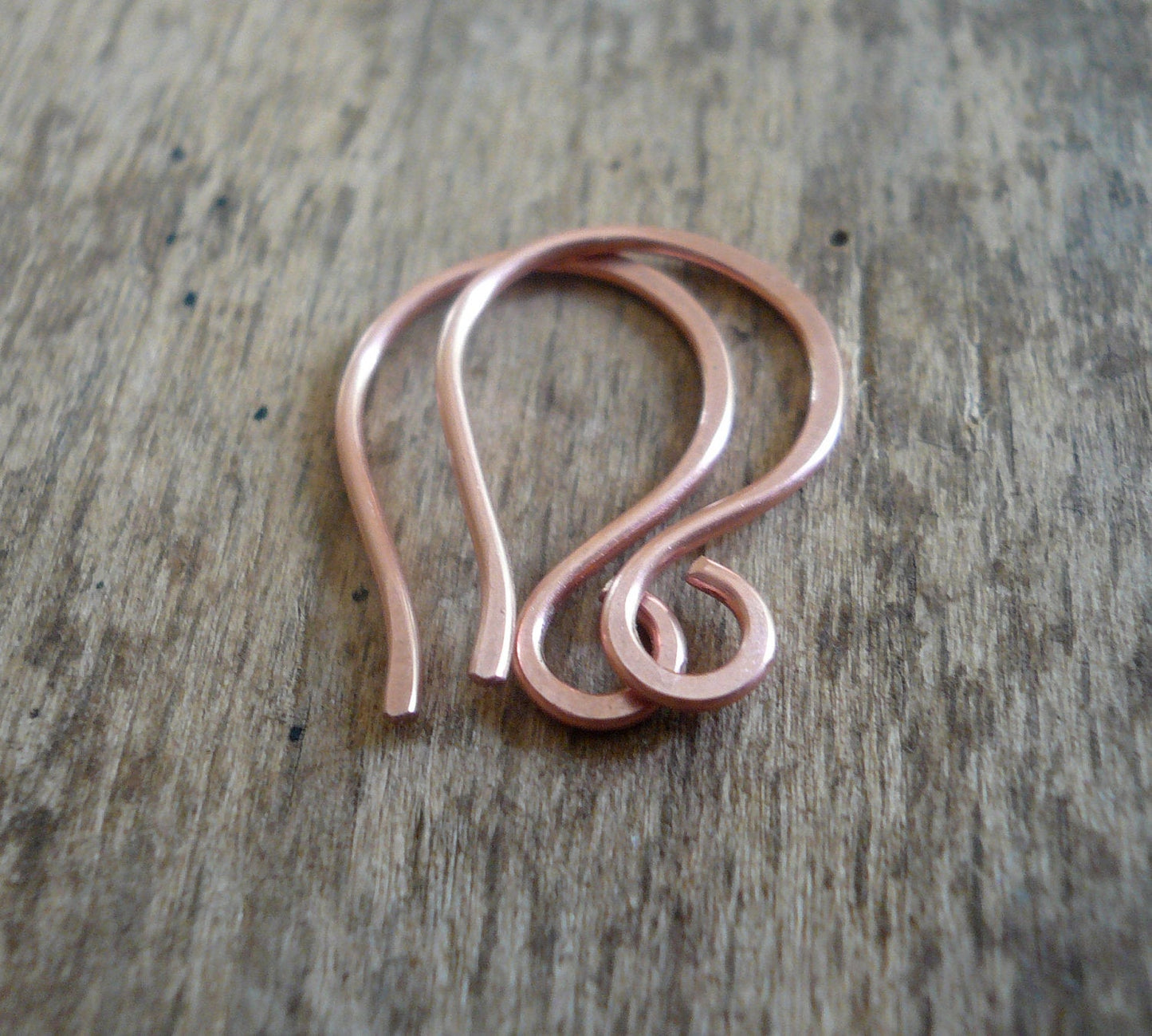 Twinkle Copper Earwires - Handmade. Handforged