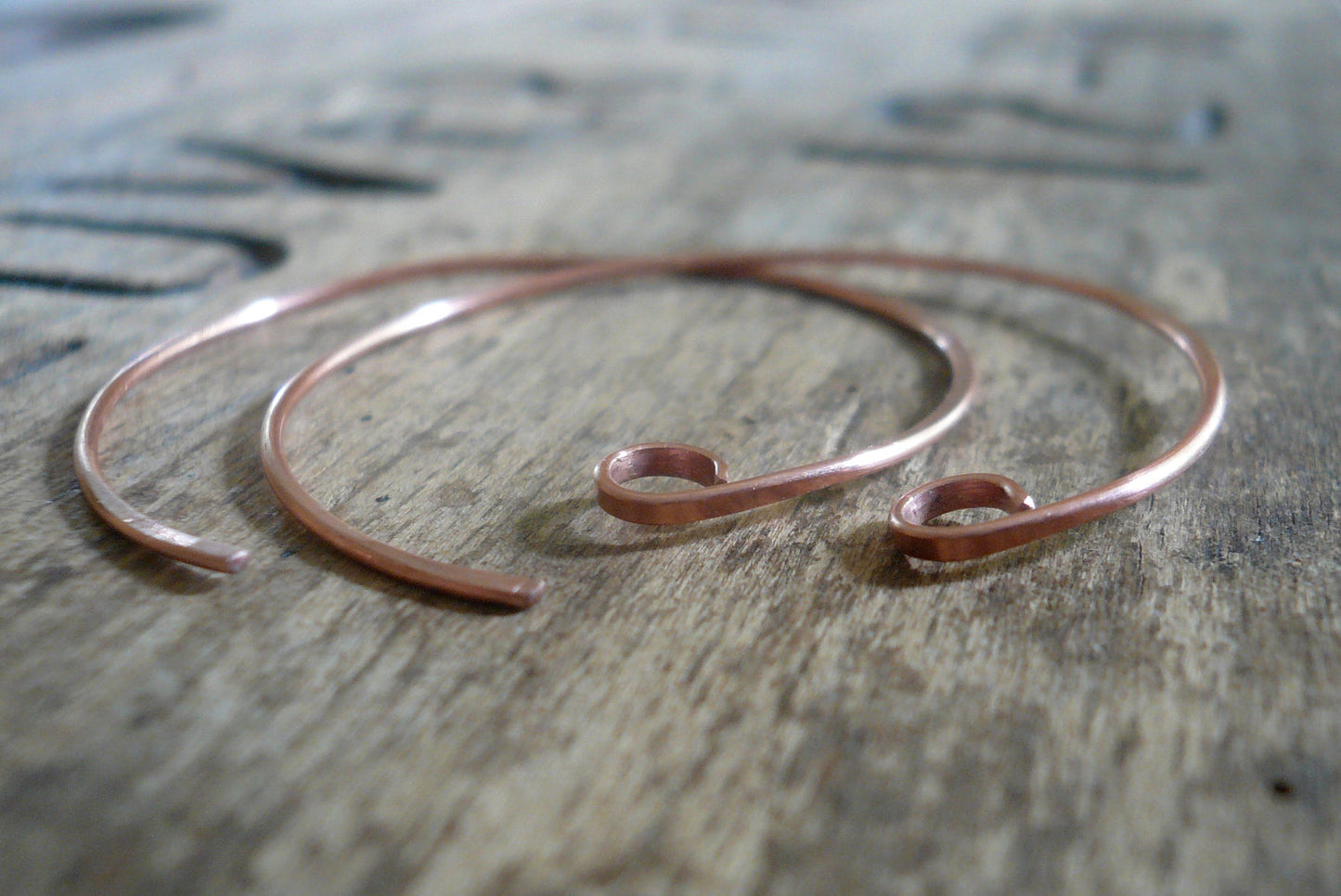 Shoals Copper Earwires - Handmade. Handforged