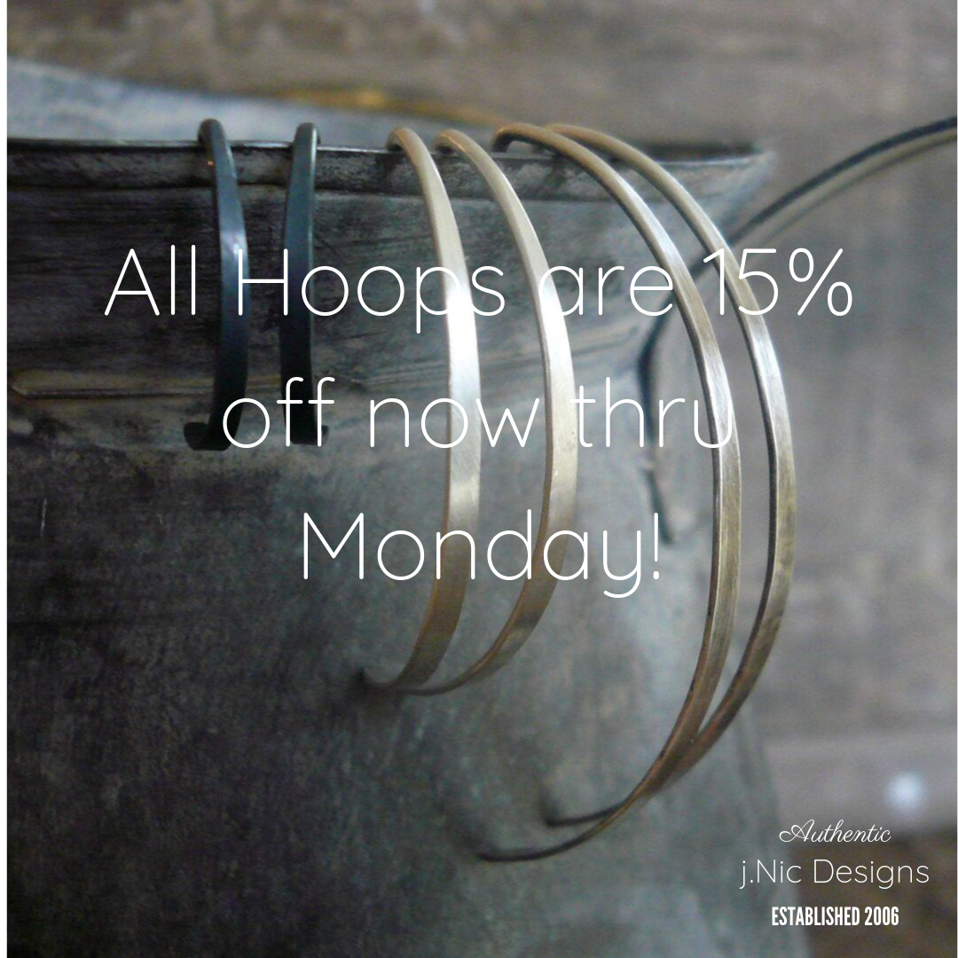 All Hoops are 15% off now thru Monday!