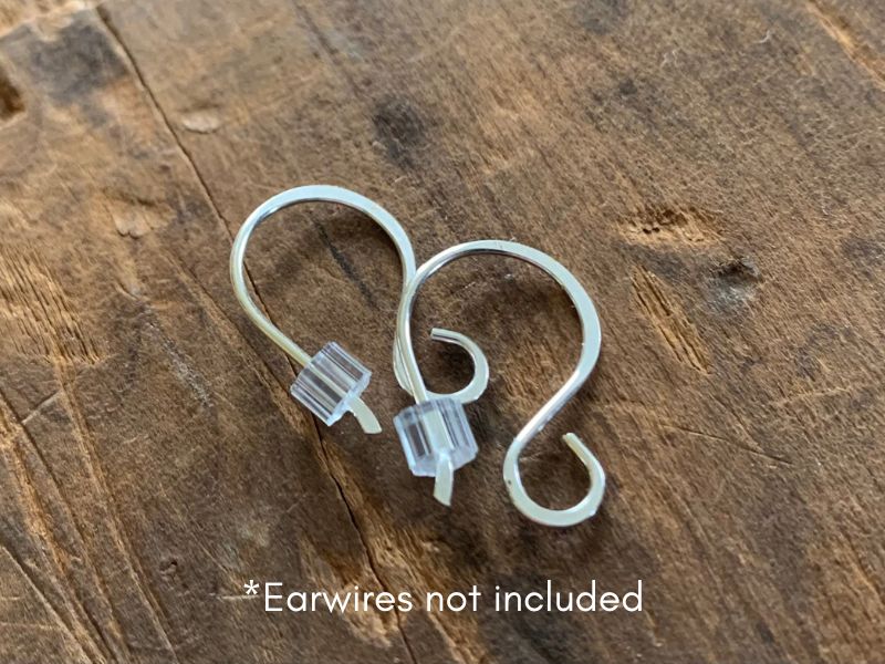 PVC Earwire Backs - Earwire Clutch Backs for Dangle Earrings 50 pieces/ 25 pairs