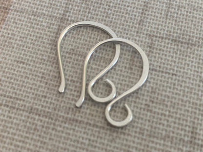 Twinkle Sterling Silver Earwires - Handmade. Handforged. Shiny finish.