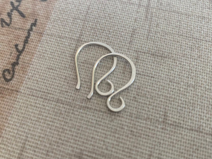 Twinkle Sterling Silver Earwires - Handmade. Handforged. Shiny finish.