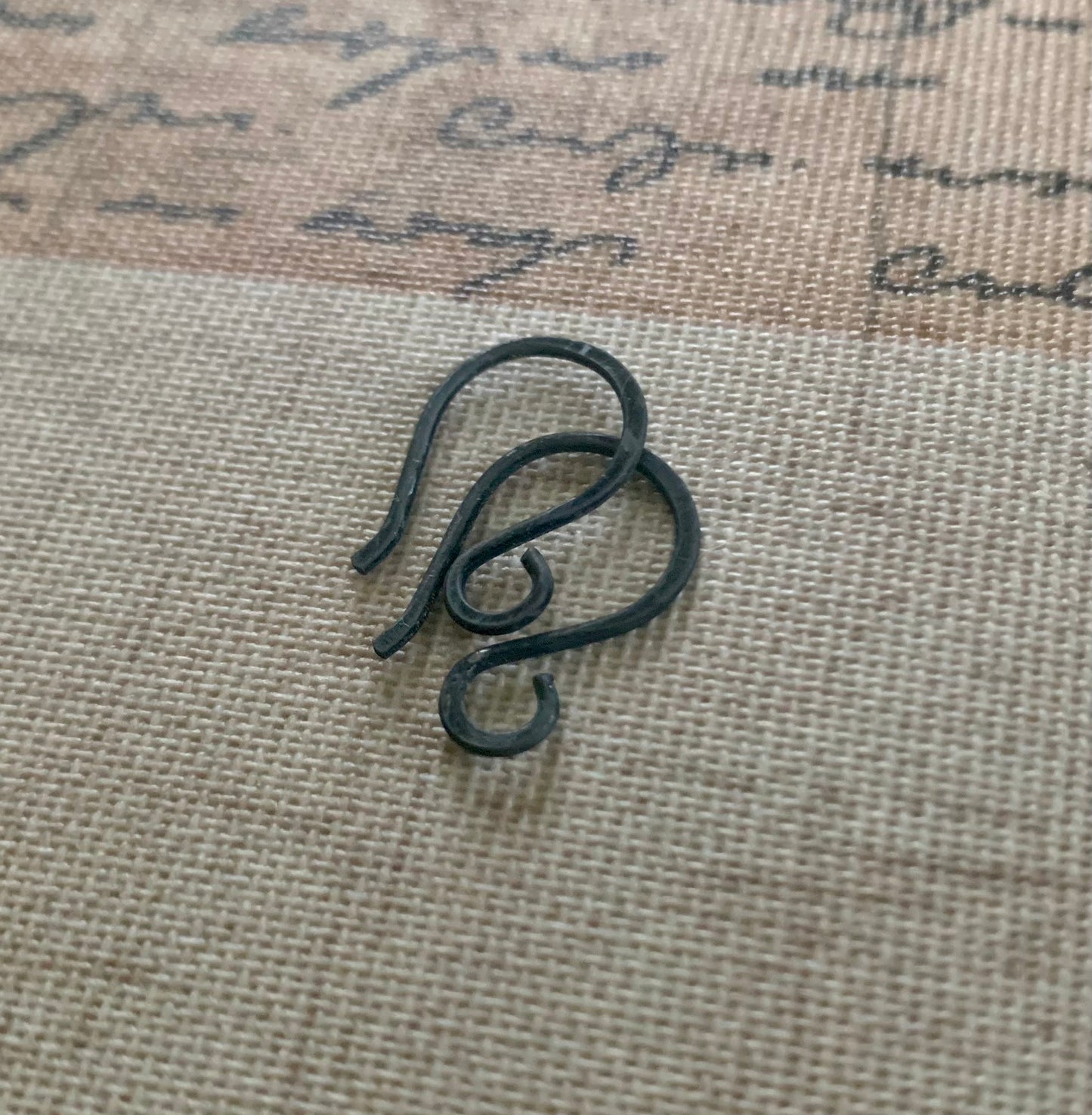 HEAVY 18 Gauge Twinkle Sterling Silver Earwires - Handmade. Hand forged. Heavily Oxidized