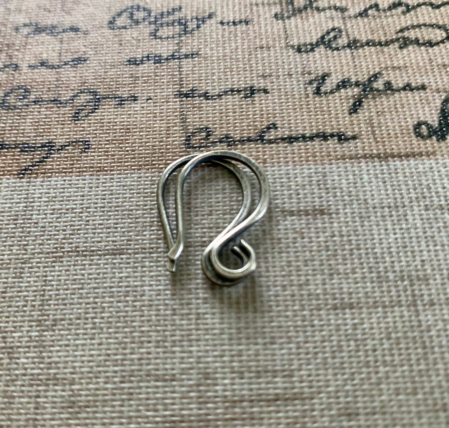HEAVY 18 Gauge Twinkle Sterling Silver Earwires - Handmade. Hand forged. Oxidized & polished