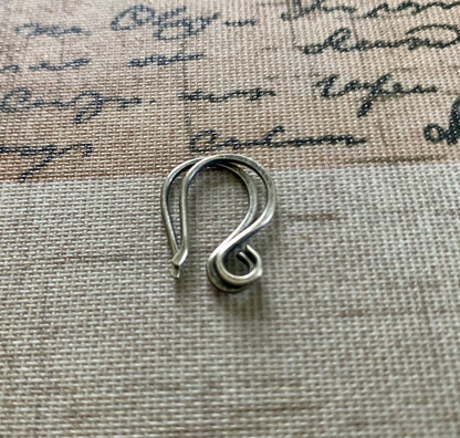 HEAVY 18 Gauge Twinkle Sterling Silver Earwires - Handmade. Hand forged. Oxidized & polished