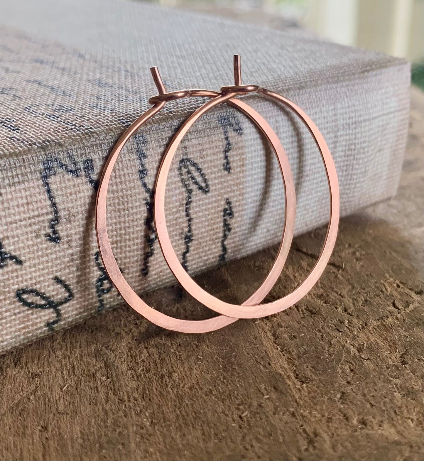 Copper Every Day Hoops - Handmade. Handforged