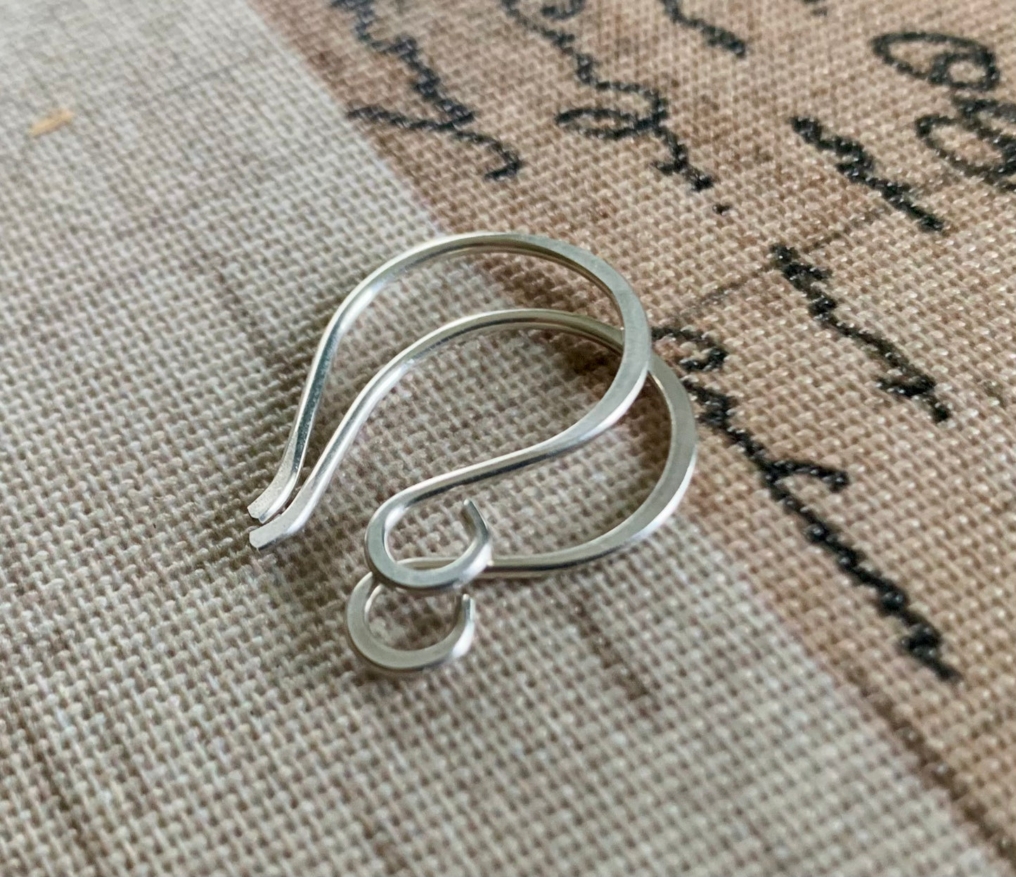 HEAVY 18 gauge Large Twinkle Sterling Silver Earwires - Handmade. Handforged. Shiny Finish
