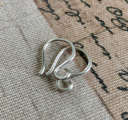 HEAVY 18 Gauge Twinkle Sterling Silver Earwires - Handmade. Hand forged. Shiny Finish