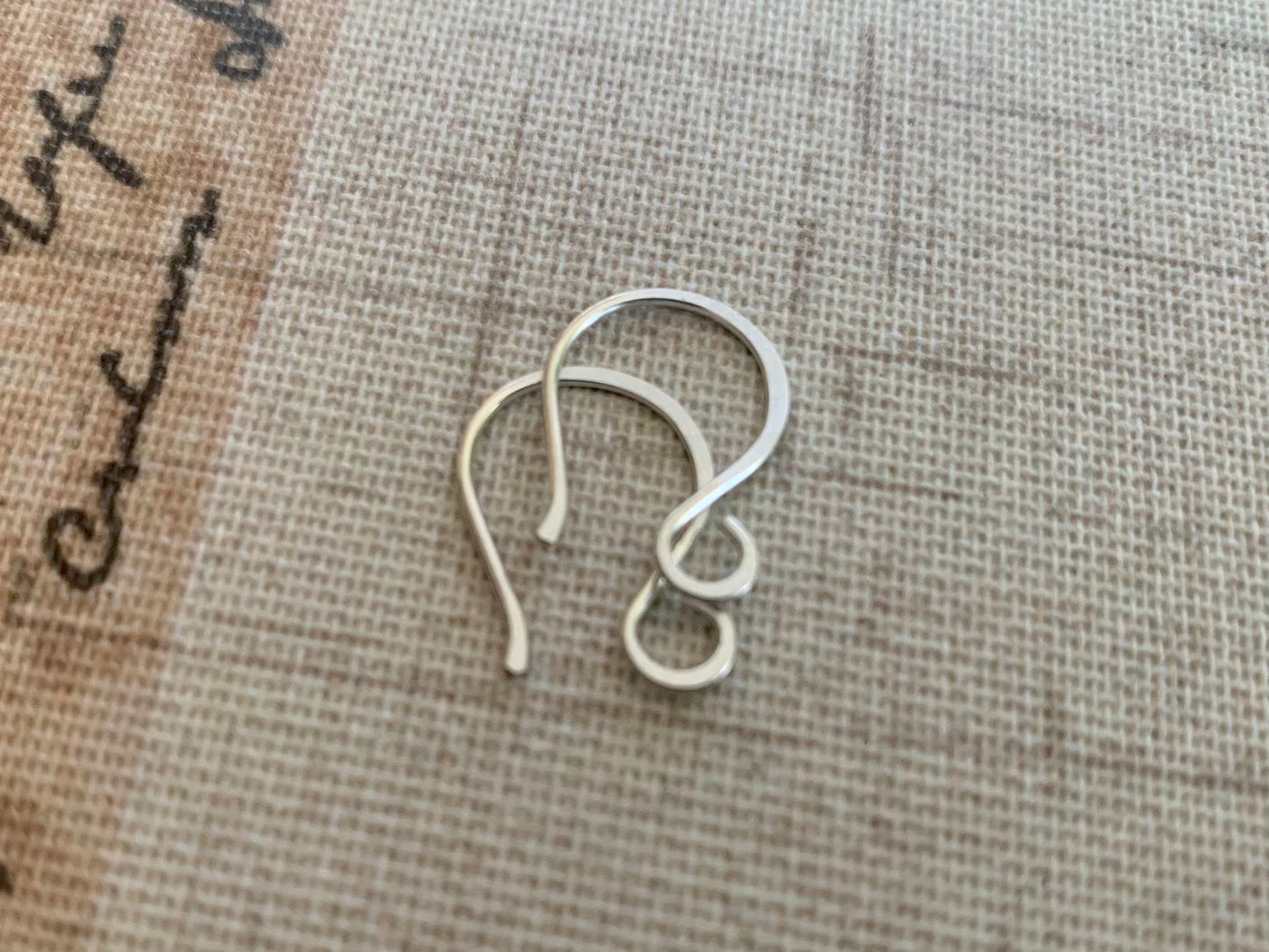 Twinkle Sterling Silver Earwires - Handmade. Handforged. Shiny finish.