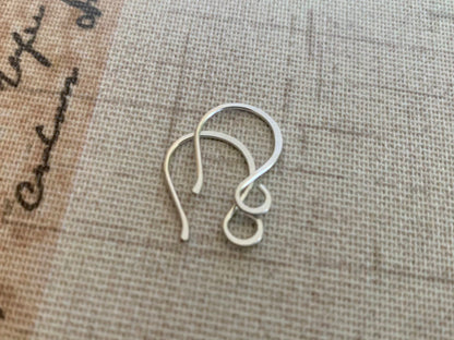 Twinkle Sterling Silver Earwires - Handmade. Handforged. Shiny finish.