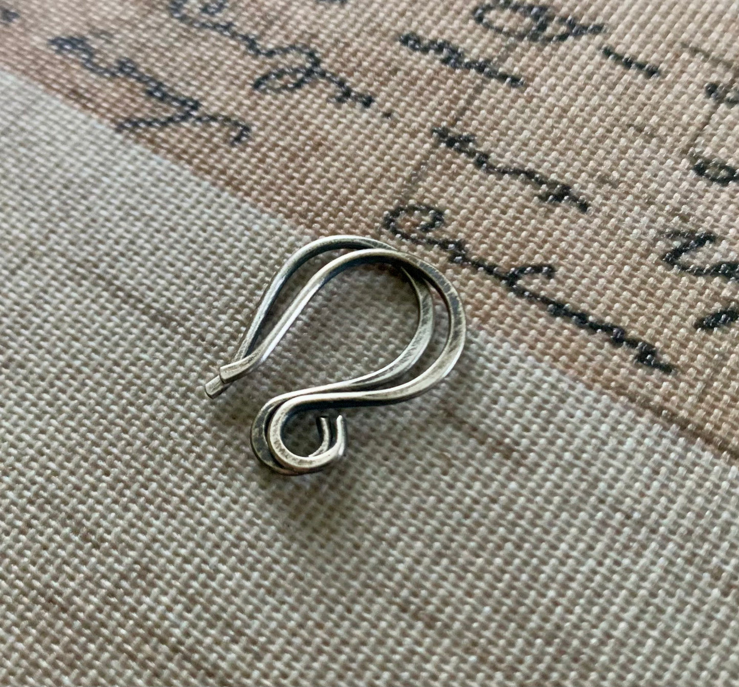 HEAVY 18 Gauge Twinkle Sterling Silver Earwires - Handmade. Hand forged. Oxidized & polished