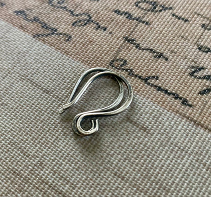 HEAVY 18 Gauge Twinkle Sterling Silver Earwires - Handmade. Hand forged. Oxidized & polished
