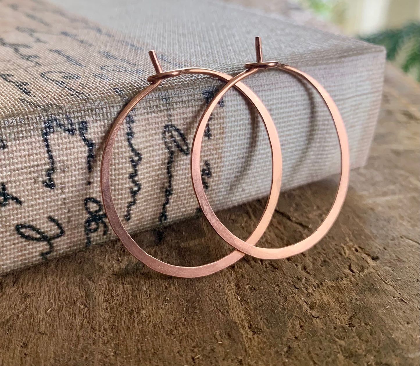 Copper Every Day Hoops - Handmade. Handforged