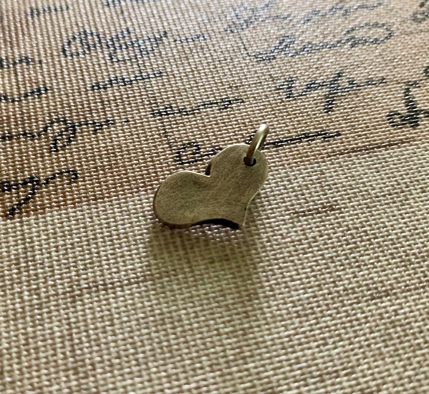 Hand Cut Heart Pendant - Handmade. Oxidized Fine Silver Heart Charm