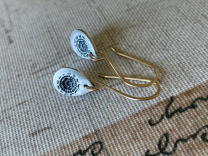 Charleston. Old South Collection Earrings - Oxidized fine silver. 14kt Goldfill. Mixed Metal. Handmade