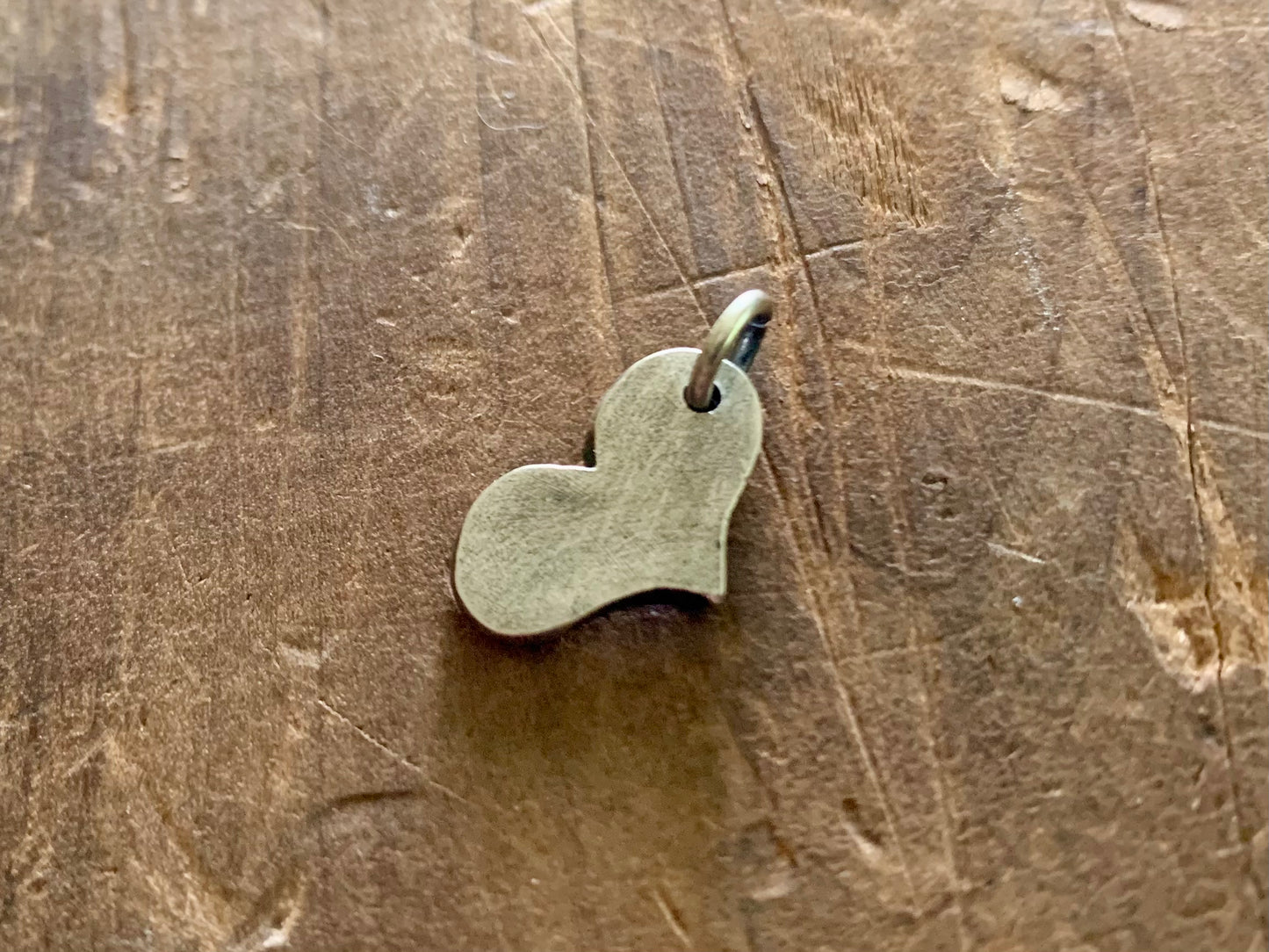 Hand Cut Heart Pendant - Handmade. Oxidized Fine Silver Heart Charm