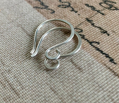 HEAVY 18 gauge Large Twinkle Sterling Silver Earwires - Handmade. Handforged. Shiny Finish