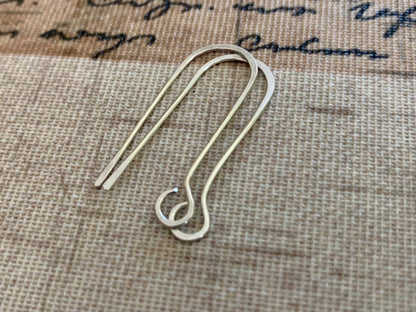 Minimalist Sterling Silver Earwires - Handmade. Handforged. Shiny Finish