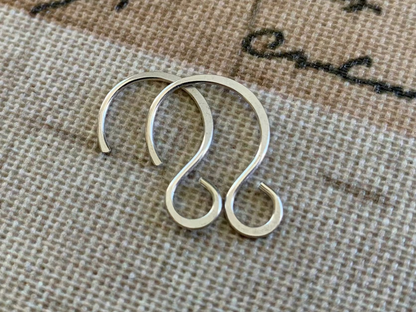 Solitude Sterling Silver Earwires - Handmade. Shiny Finish