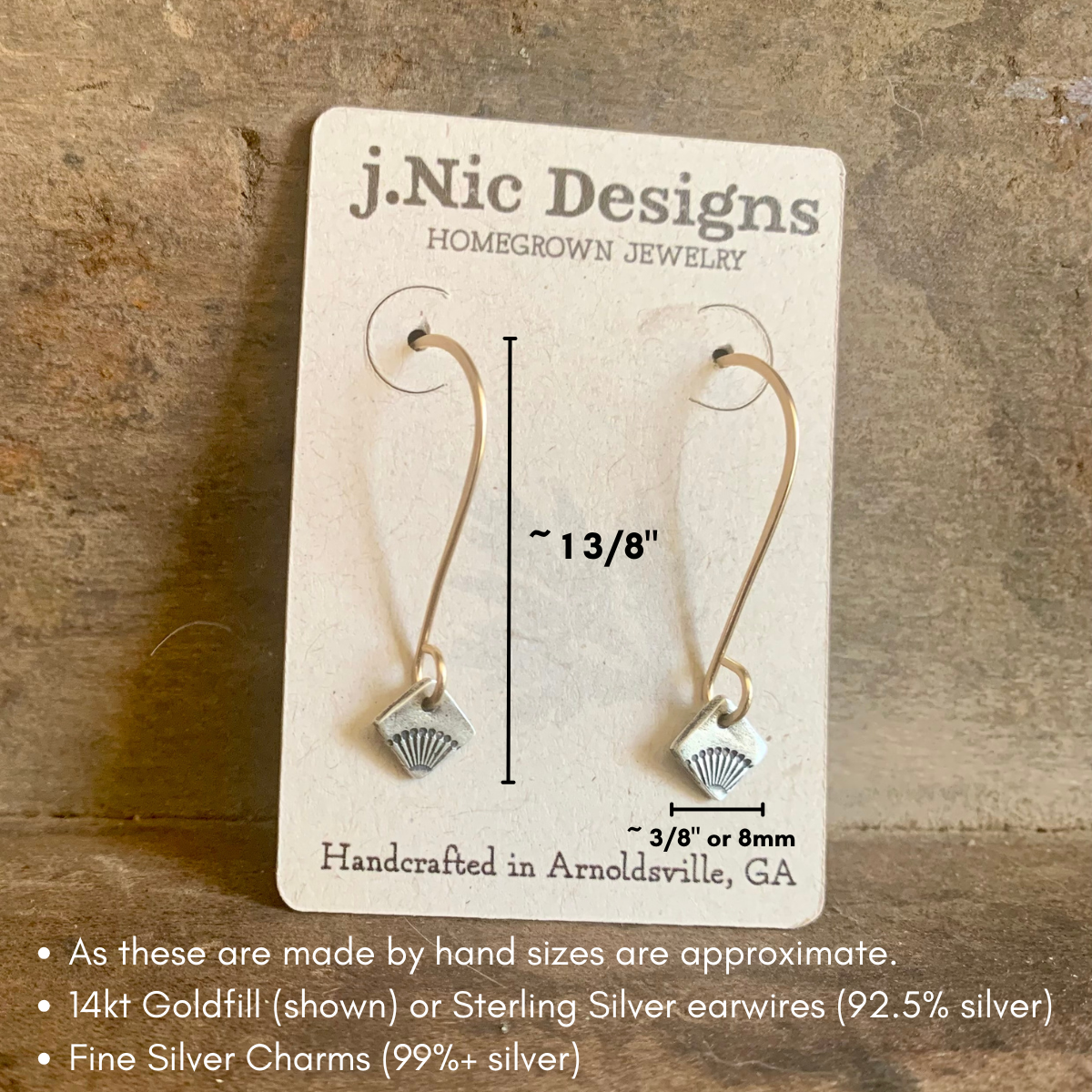 Horizon Earrings - Handmade. Mixed Metal. 14kt Goldfill & Oxidized fine silver Dangle Earrings