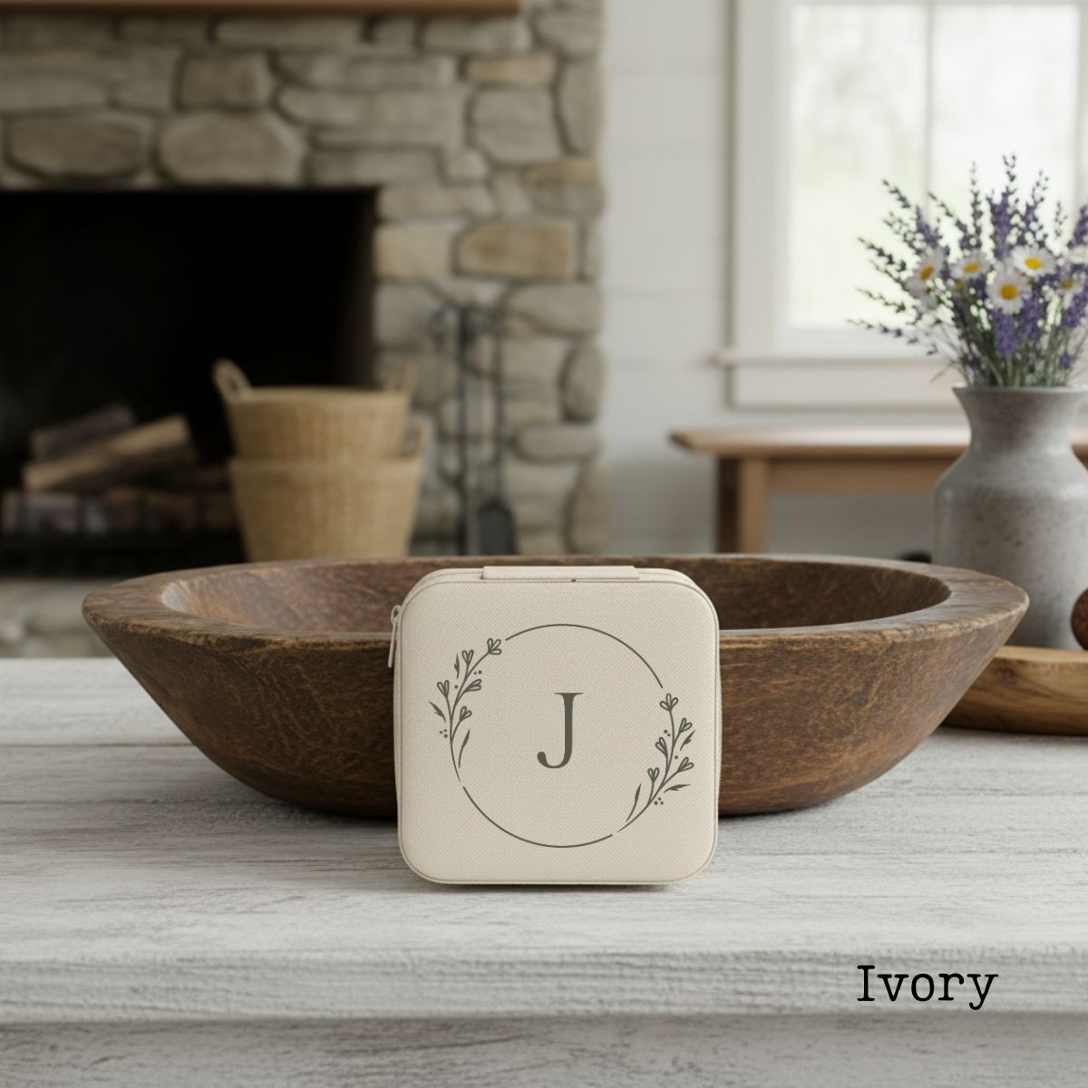 Custom Monogrammed Jewelry Travel Case