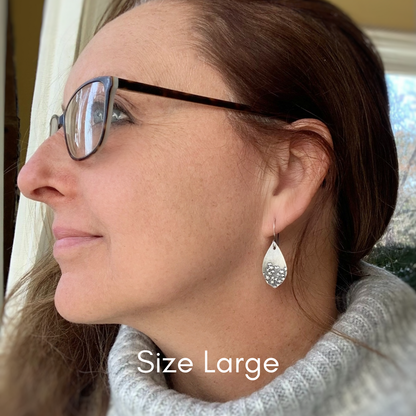 NEW Queen Ann's Lace Earrings - Handmade. Oxidized fine and sterling silver dangle earrings. Choice of 2 sizes.