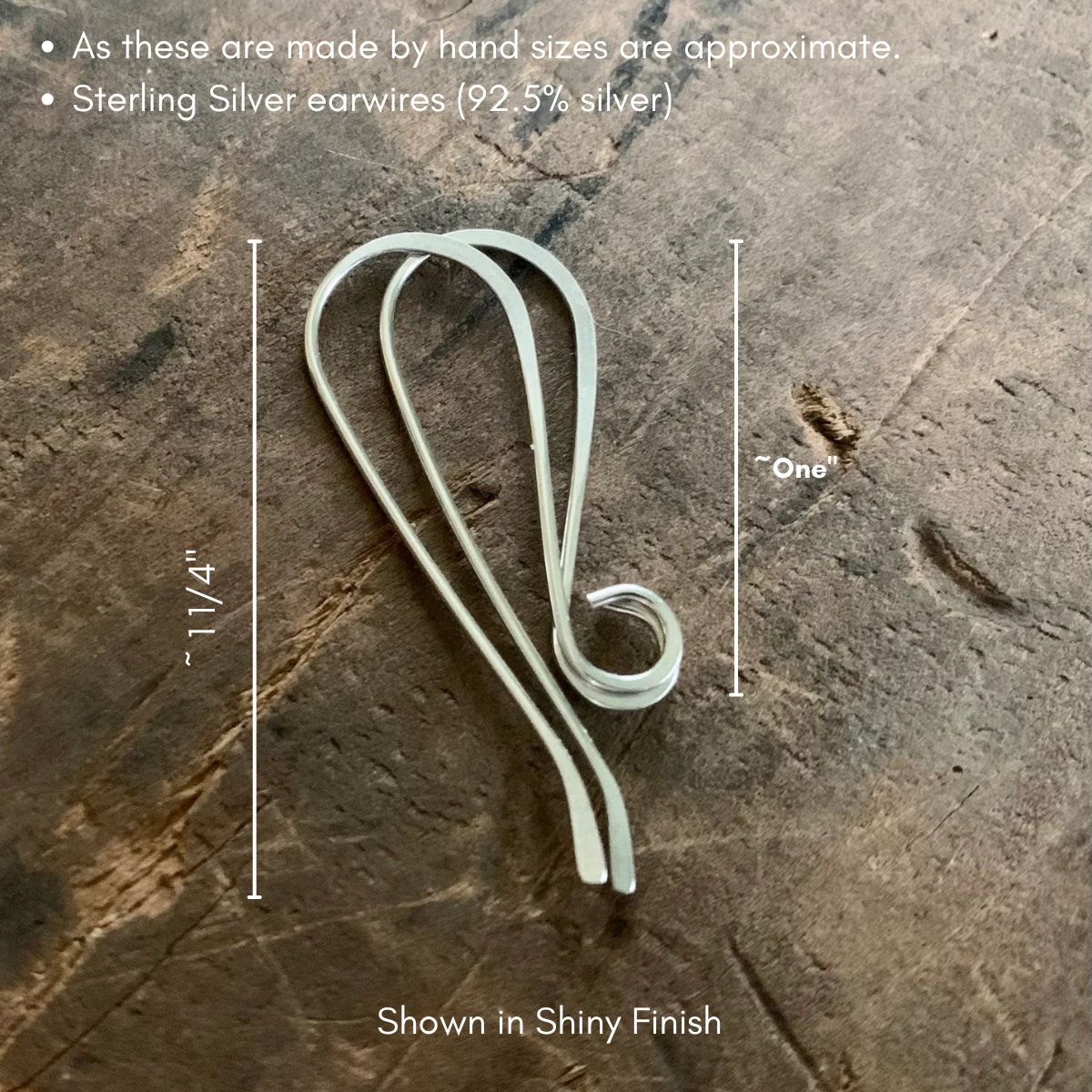 8 Pair Variety Pack Sterling Silver Earwires - Handmade. Handforged. Oxidized and polished