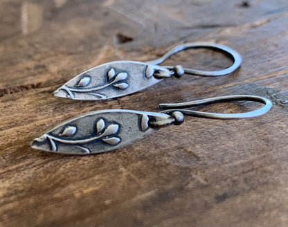Posy Earrings  - Oxidized fine & sterling silver. Handmade by jNicDesigns