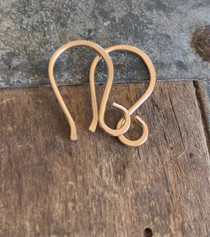 Heavy 18 gauge Twinkle 14kt Goldfill Earwires - Handmade. Handforged