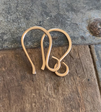 Heavy 18 gauge Twinkle 14kt Goldfill Earwires - Handmade. Handforged